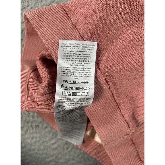 Guess Skirt Women's Small Pink Bandage Midi Ribbed Knit Cocktail Party Stretch - Picture 6 of 11